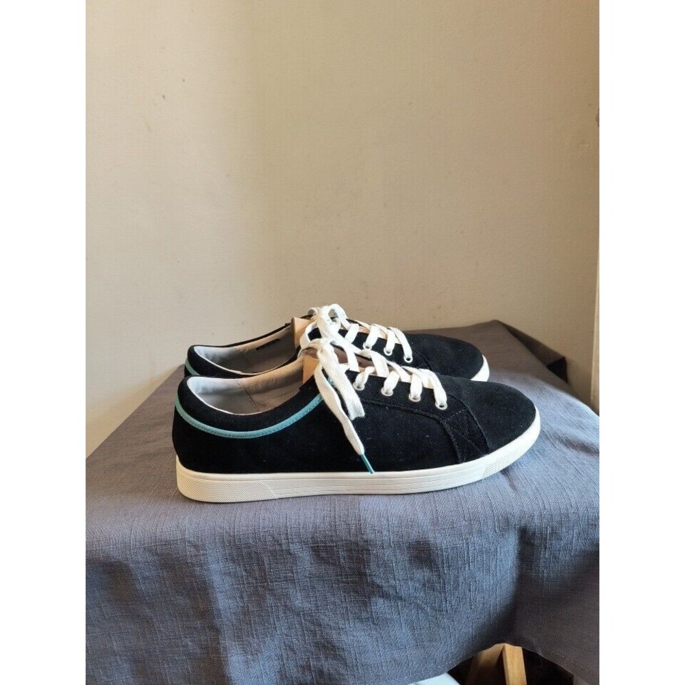 Revitalign Women's Size 11 Shoes Black Teal Comfort Low Top Orthopedic Sneakers